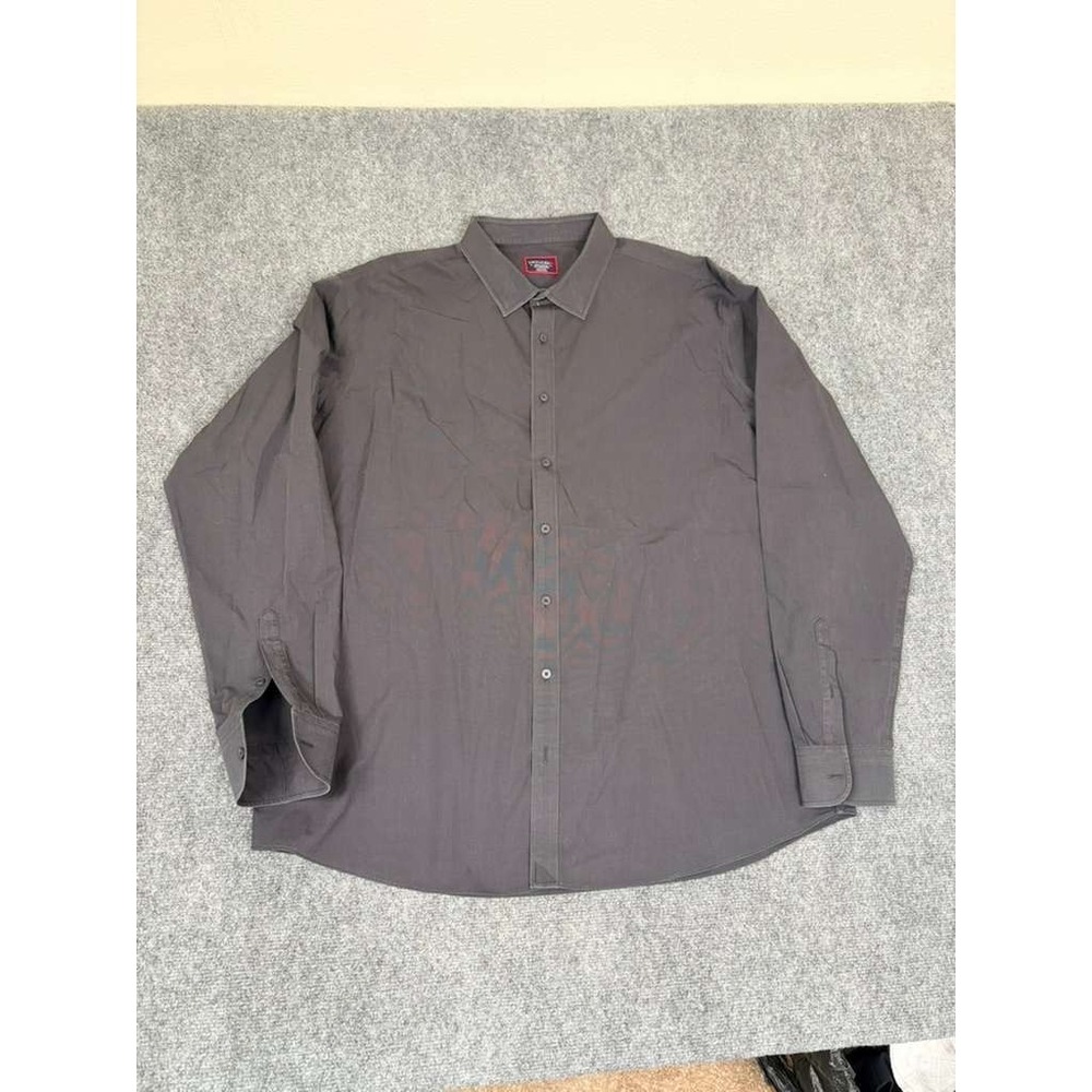UNTUCKit Men's Wrinkle Resistant Black Cotton Button-Up Shirt Long Sleeve Sz 3XL